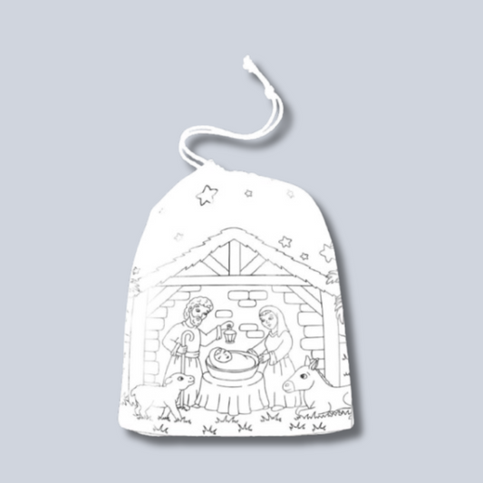 Bolsos de Tela Navideños (22x29cm) - 3 para Colorear Total