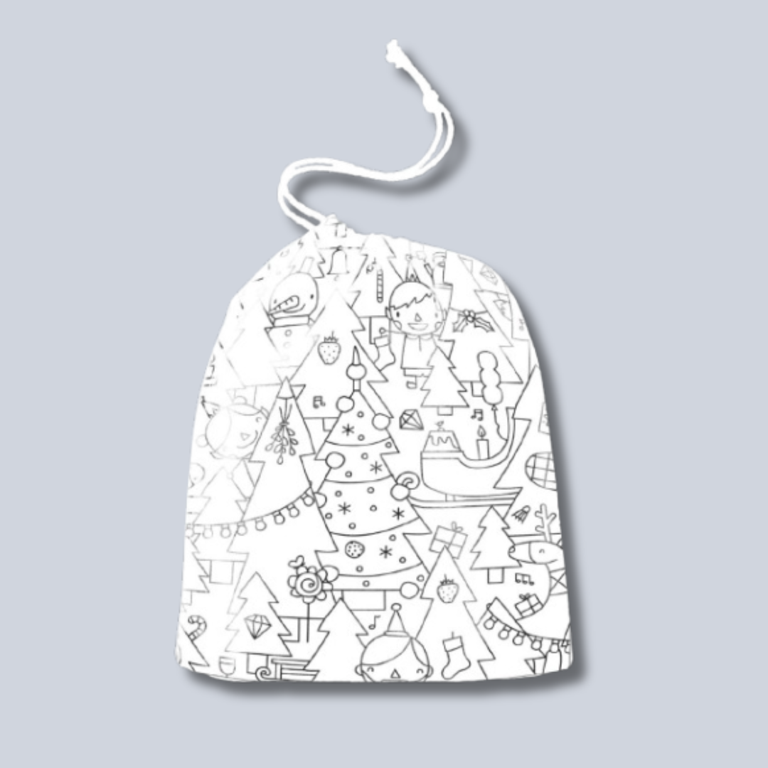 Bolsos de Tela Navideños (22x29cm) - 3 para Colorear Total