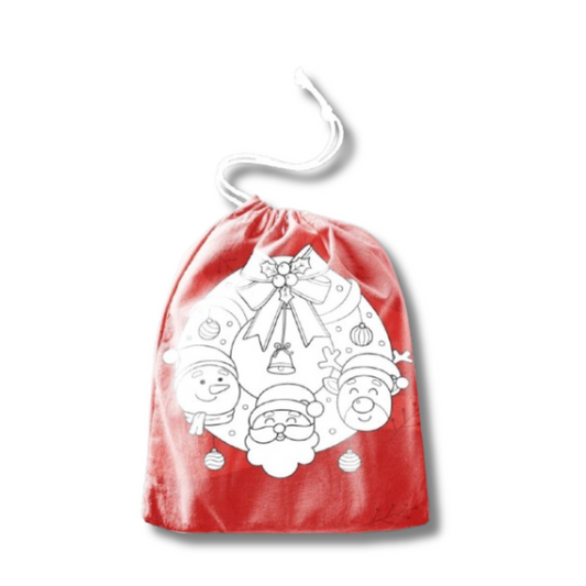 Bolsos de Tela Navideños (22x29cm) - 3 para Colorear