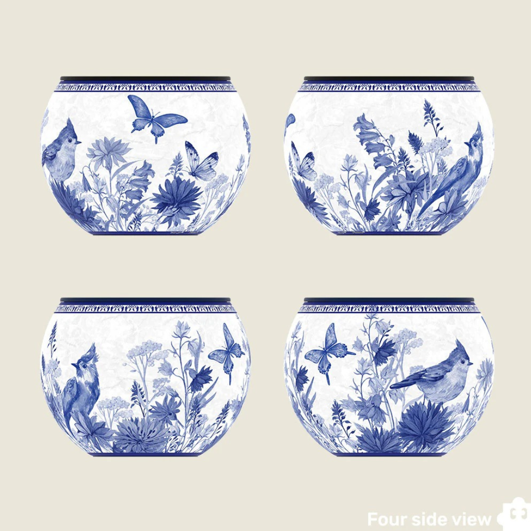 Maceta Rompecabezas 3D Aves y Flores Diseño Oriental (80 piezas)