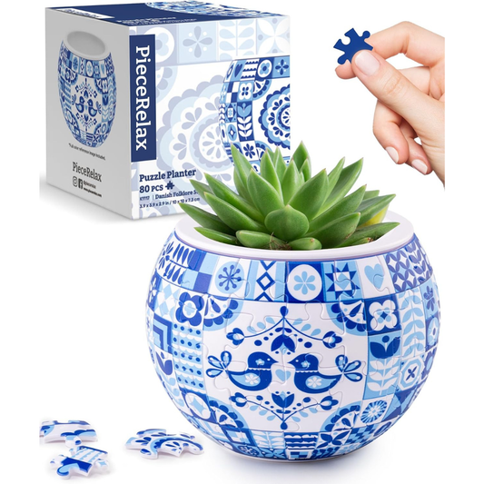 Maceta Rompecabezas 3D Estilo Nórdico Danish Folklore (80 piezas)