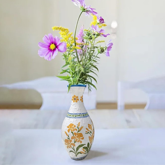 Florero Rompecabezas 3D Floral (160 piezas) – Jarrón Decorativo Armable