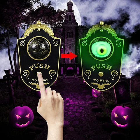 Halloween Timbre Decorativo para puerta Ojo Fantasmal con sonido