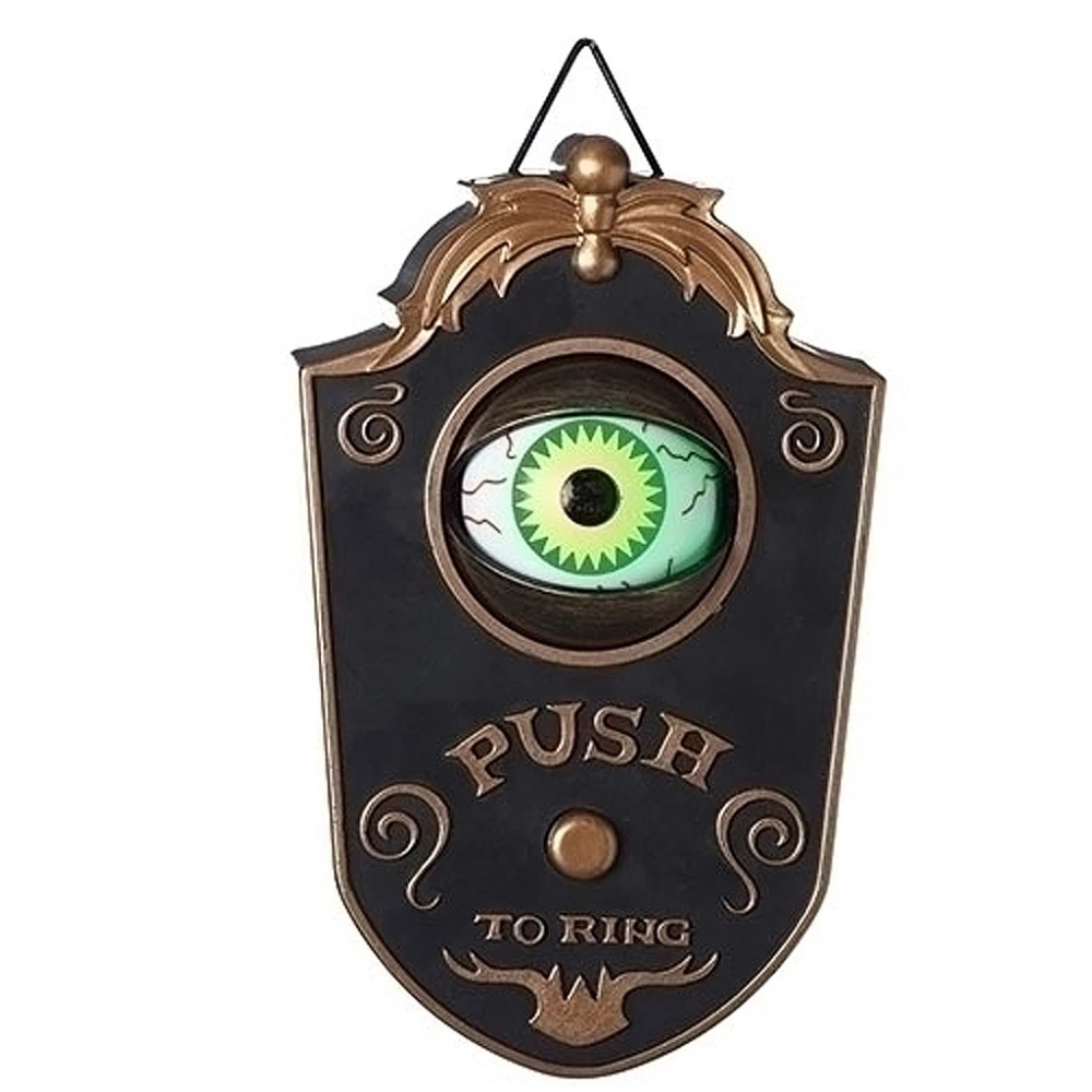 Halloween Timbre Decorativo para puerta Ojo Fantasmal con sonido