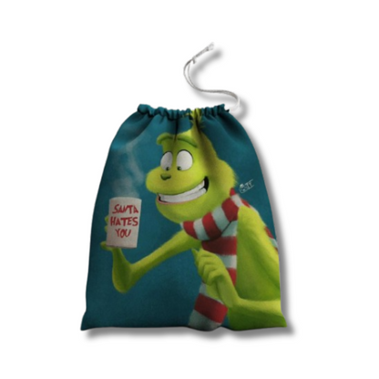 Bolsos de Tela Navideños (22x29cm) - Grinch x 3