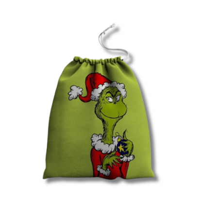Bolsos de Tela Navideños (22x29cm) - Grinch x 3