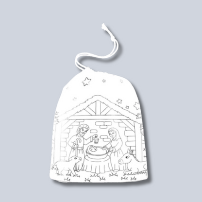 Bolsos de Tela Navideños (22x29cm) - 3 para Colorear Total