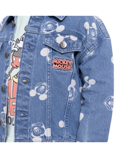 Conjunto Infantil: Chaqueta de Mezclilla y Camiseta Mickey Mouse