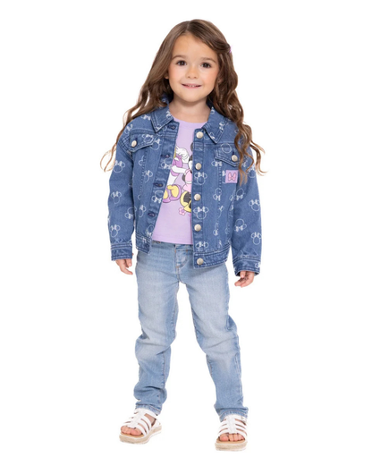 Conjunto Infantil: Chaqueta de Mezclilla y Camiseta Minnie Mouse
