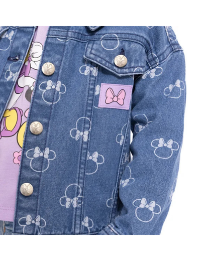 Conjunto Infantil: Chaqueta de Mezclilla y Camiseta Minnie Mouse