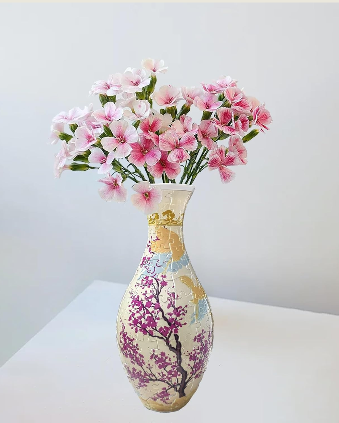 Jarrón Rompecabezas 3D Floral Primavera - 160 Piezas