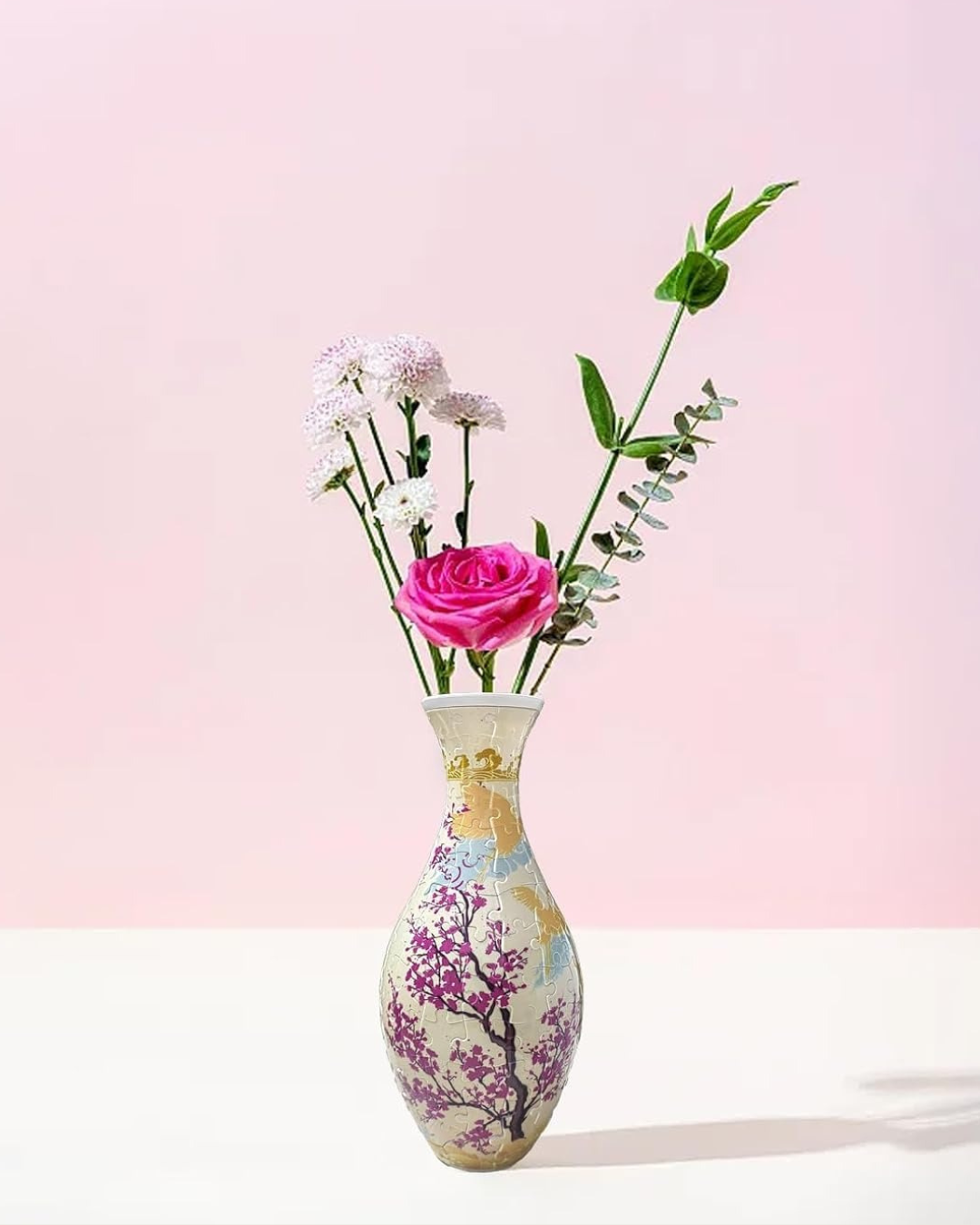 Jarrón Rompecabezas 3D Floral Primavera - 160 Piezas