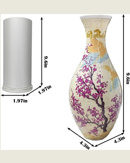 Jarrón Rompecabezas 3D Floral Primavera - 160 Piezas