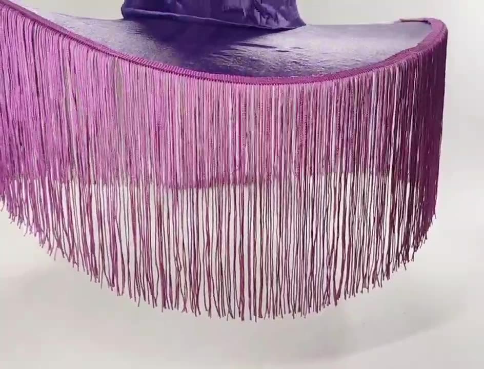 Halloween Sombrero Bruja Morado con flecos