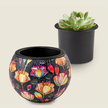 Maceta Rompecabezas 3D Amapolas Colorful Poppies (80 piezas)