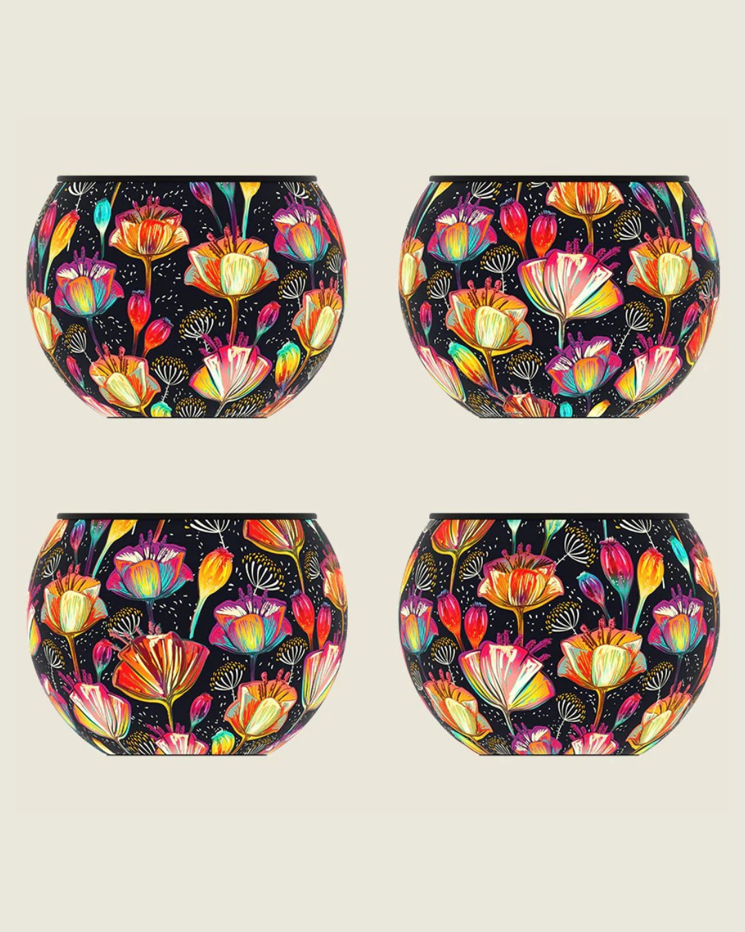 Maceta Rompecabezas 3D Amapolas Colorful Poppies (80 piezas)