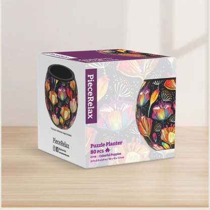 Maceta Rompecabezas 3D Amapolas Colorful Poppies (80 piezas)
