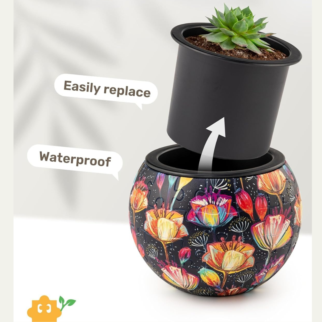 Maceta Rompecabezas 3D Amapolas Colorful Poppies (80 piezas)