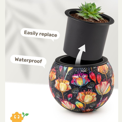 Maceta Rompecabezas 3D Amapolas Colorful Poppies (80 piezas)