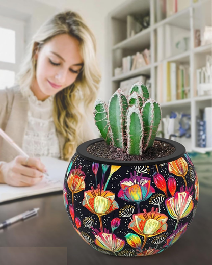 Maceta Rompecabezas 3D Amapolas Colorful Poppies (80 piezas)
