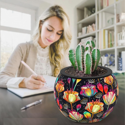 Maceta Rompecabezas 3D Amapolas Colorful Poppies (80 piezas)