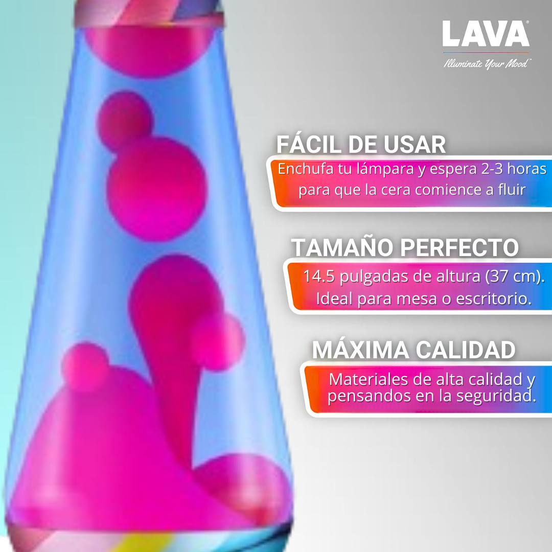 Lámpara LAVA - Caramelo Rosa 14.5"