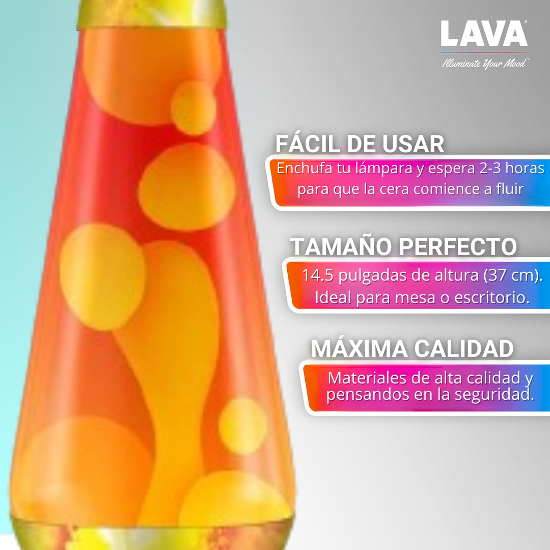 Lámpara LAVA - Cráter en Erupción 14.5"