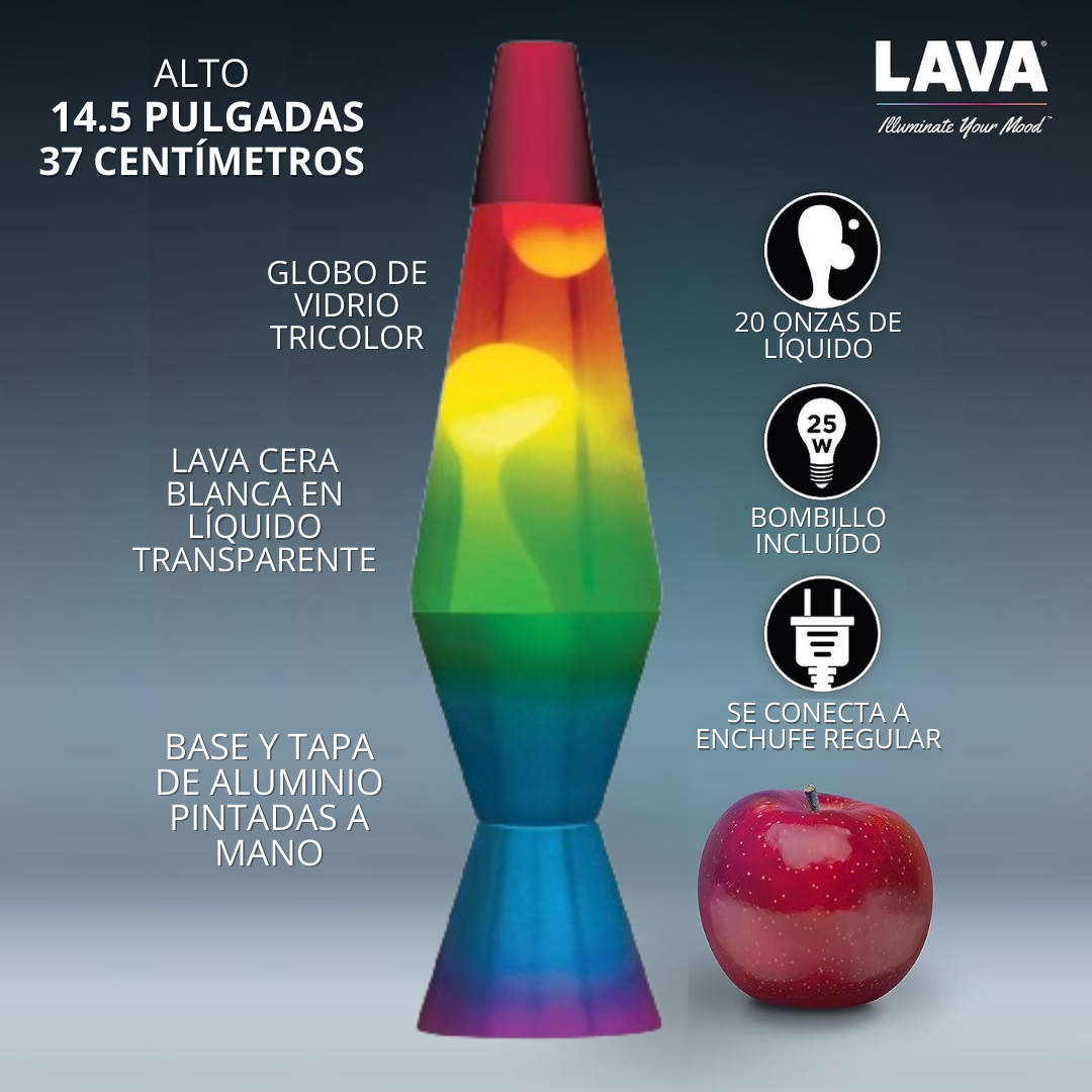 Lámpara LAVA - Arcoiris 14.5"