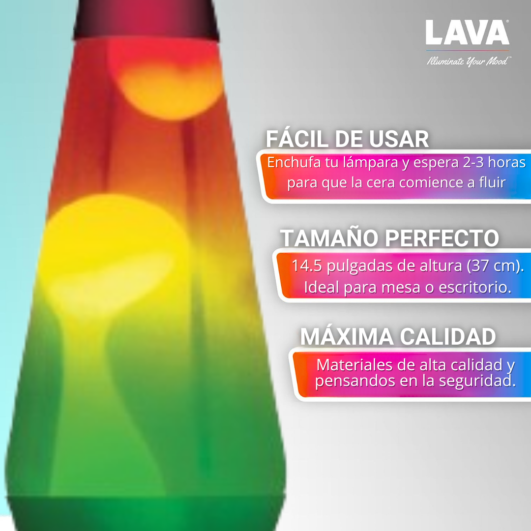 Lámpara LAVA - Arcoiris 14.5"