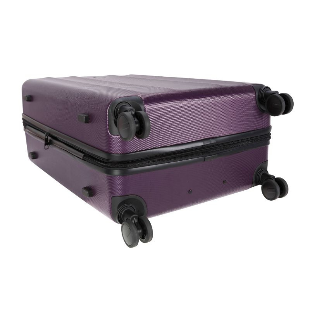 Maleta Skyline Hardside Large Checked 28" Spinner Morado - LIQUIDACIÓN