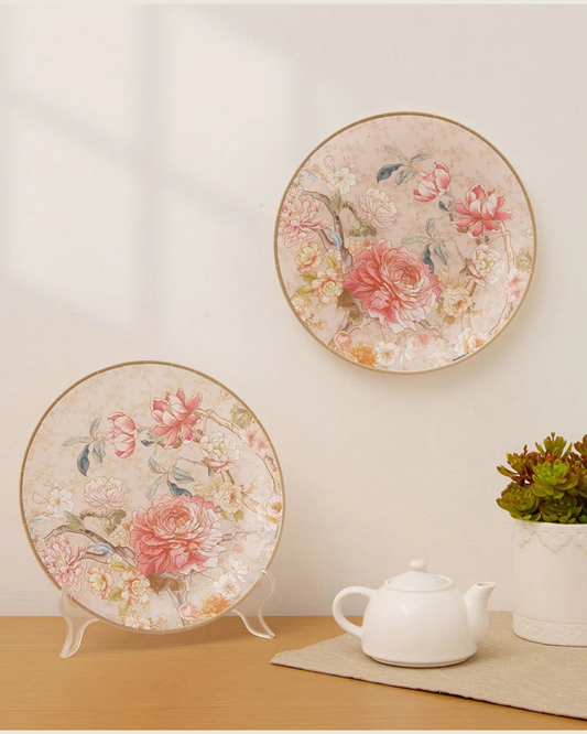 Plato Decorativo Rompecabezas 3D Peonías - Peony Blossom Elegance (124 piezas)