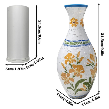 Jarrón Rompecabezas 3D Floral Verano (160 piezas) – Jarrón Decorativo Armable