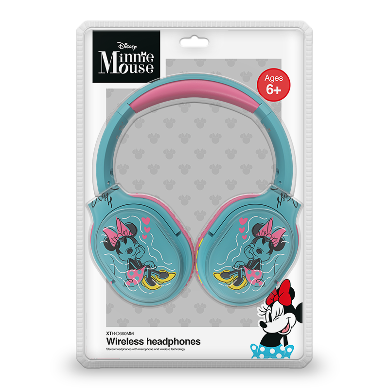 XTech - Minnie Mouse - Audífonos inalámbricos con micrófono