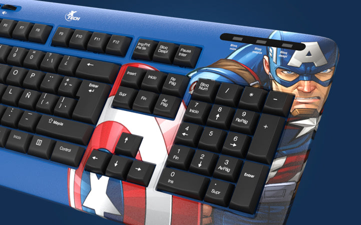 XTech - Capitán América - Teclado alámbrico