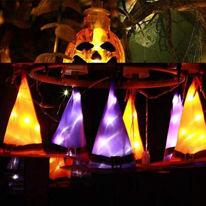 Halloween Sombrero de bruja con luces - Disfraz/Decoración
